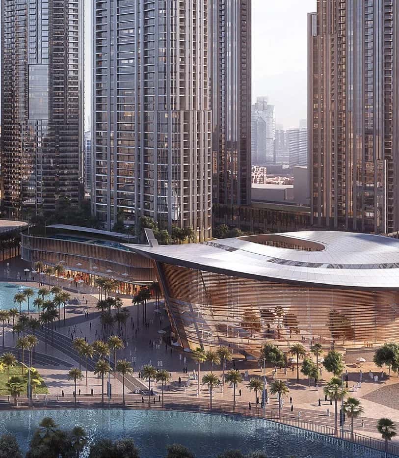 Act One Act Two Downtown Dubai apartments overlooking Burj Khalifa and Dubai Fountain in the Opera District.