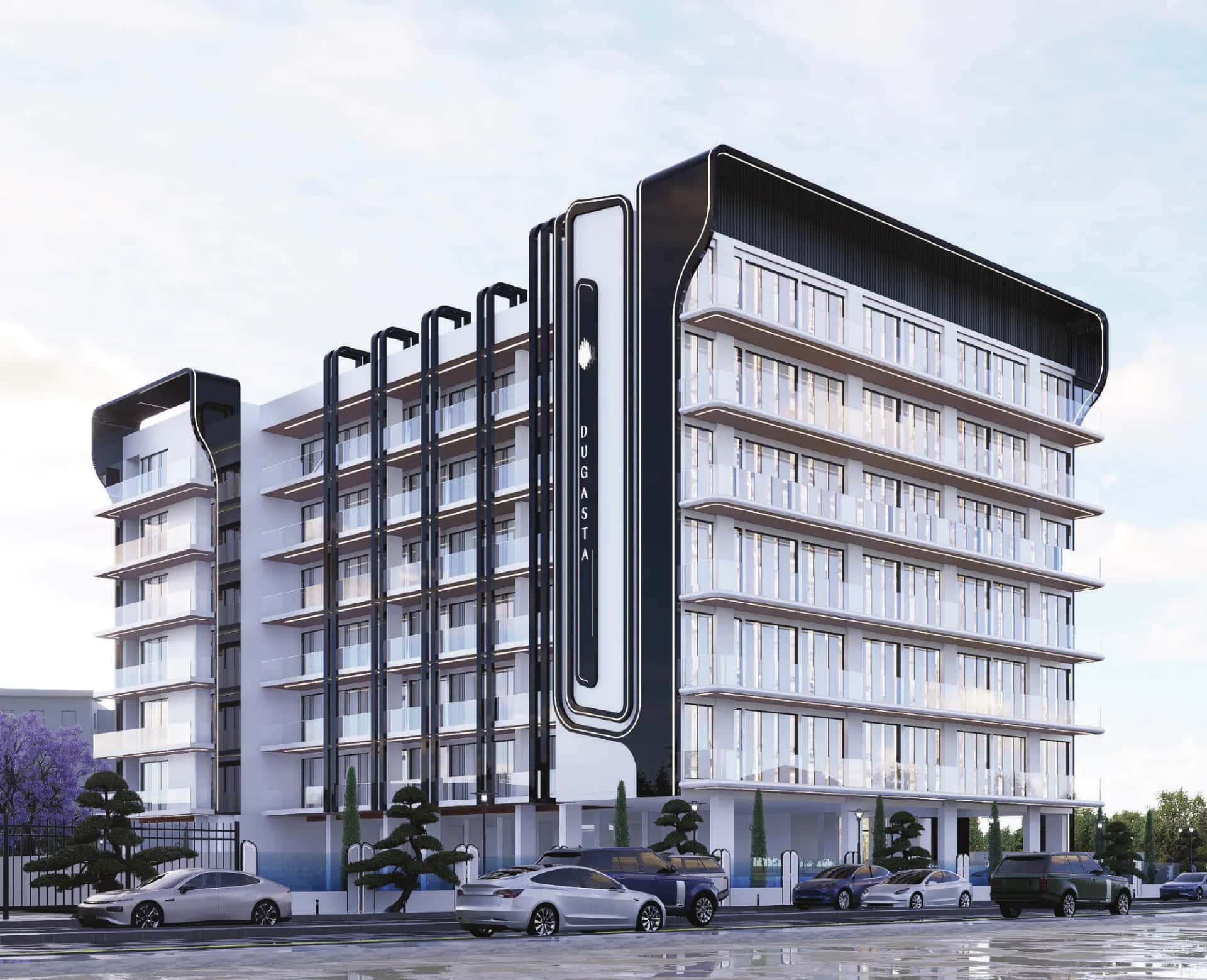 Al Haseen Residence 3 tower exterior in Dubai Industrial City