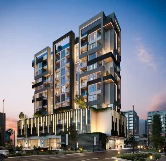 Alba Tower mid-rise residential building in Al Satwa, Dubai, featuring Italian-designed facade and 8 residential floors