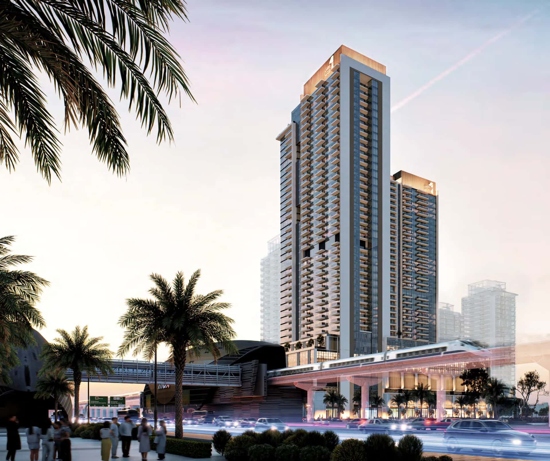 Avenue Park Towers residential towers in Wasl 1 overlooking Zabeel Park