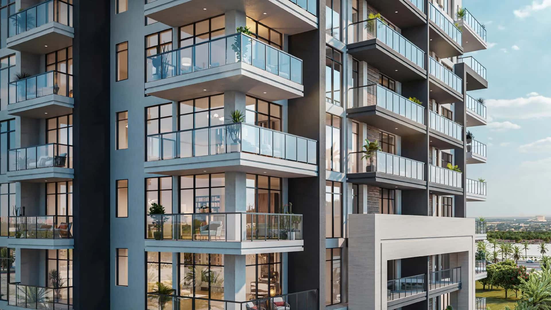 Avenue Residence 6 tower exterior in Al Furjan, Dubai, developed by NABNI Developments