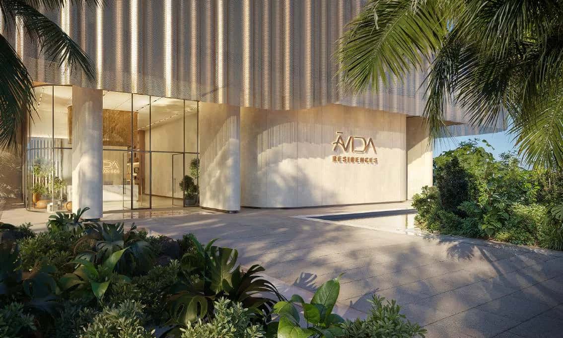 Avida Residences rooftop pool and wellness building on Palm Deira, Dubai Islands