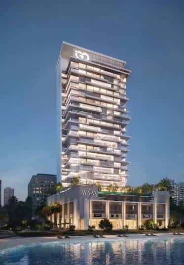 Ayaan Heights I residential tower overlooking the Meydan Horizon crystal lagoon