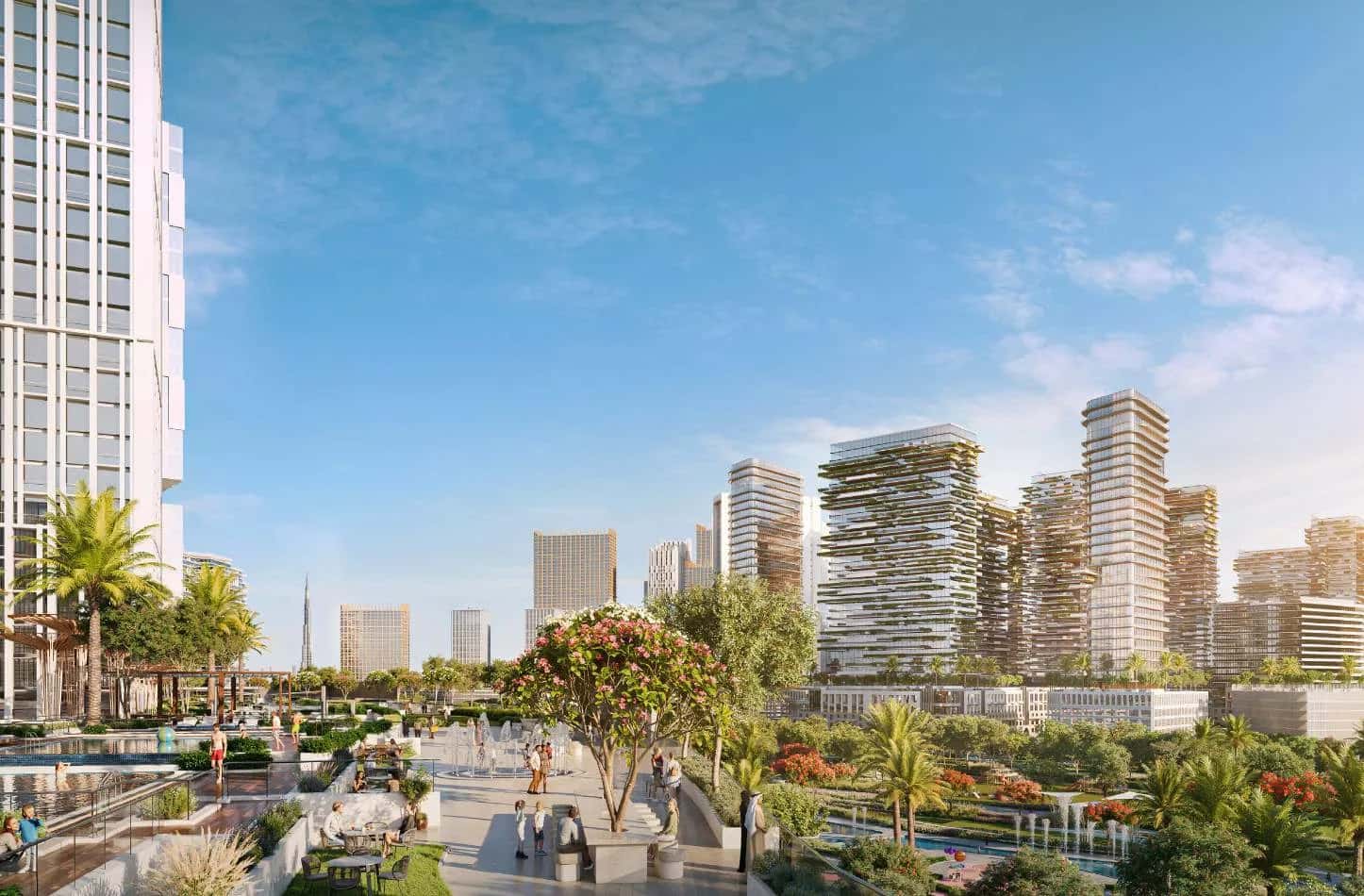 Azizi Milan residential tower exterior with Italian-inspired facade in City of Arabia, Dubai