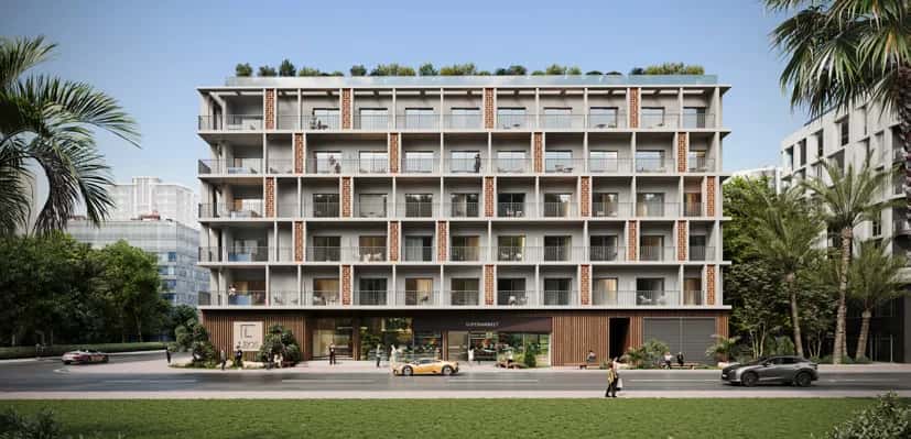 Cavendish Square residential tower exterior in Jumeirah Village Triangle, Dubai