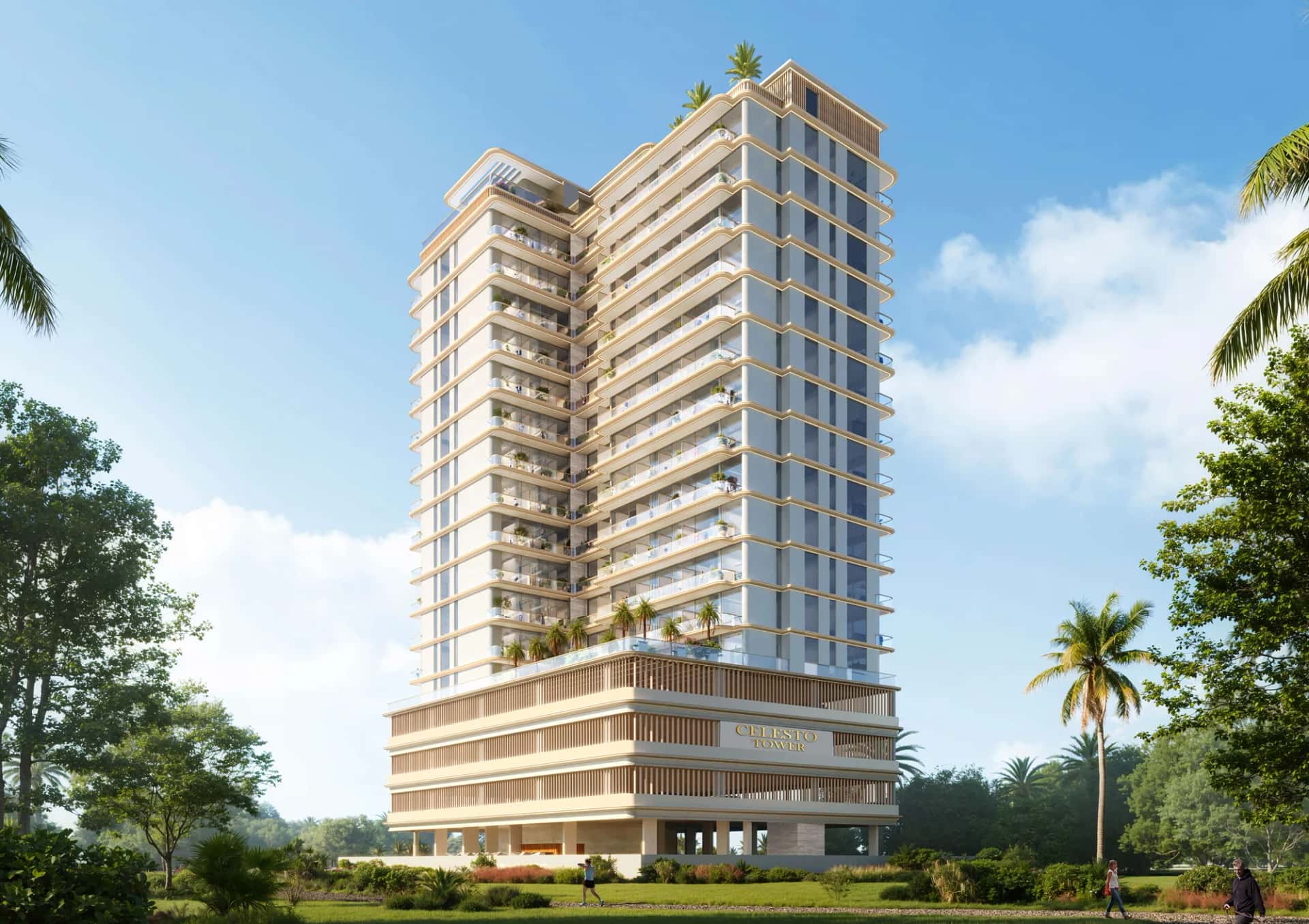 Celesto Tower off-plan residential development in Dubailand Residence Complex, Dubai