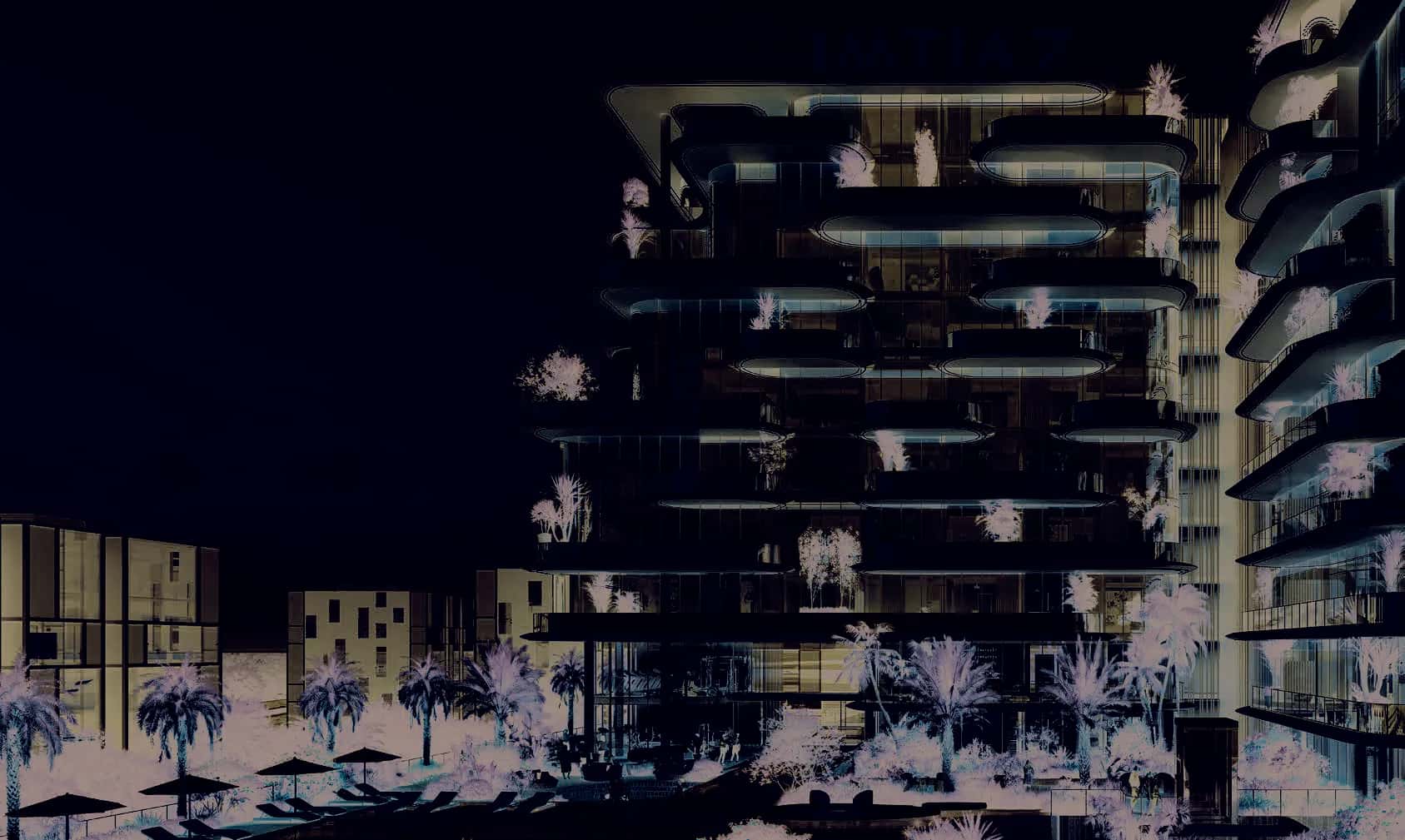 Cotier House 2 marina-facing residential building on Dubai Islands with curved facade design