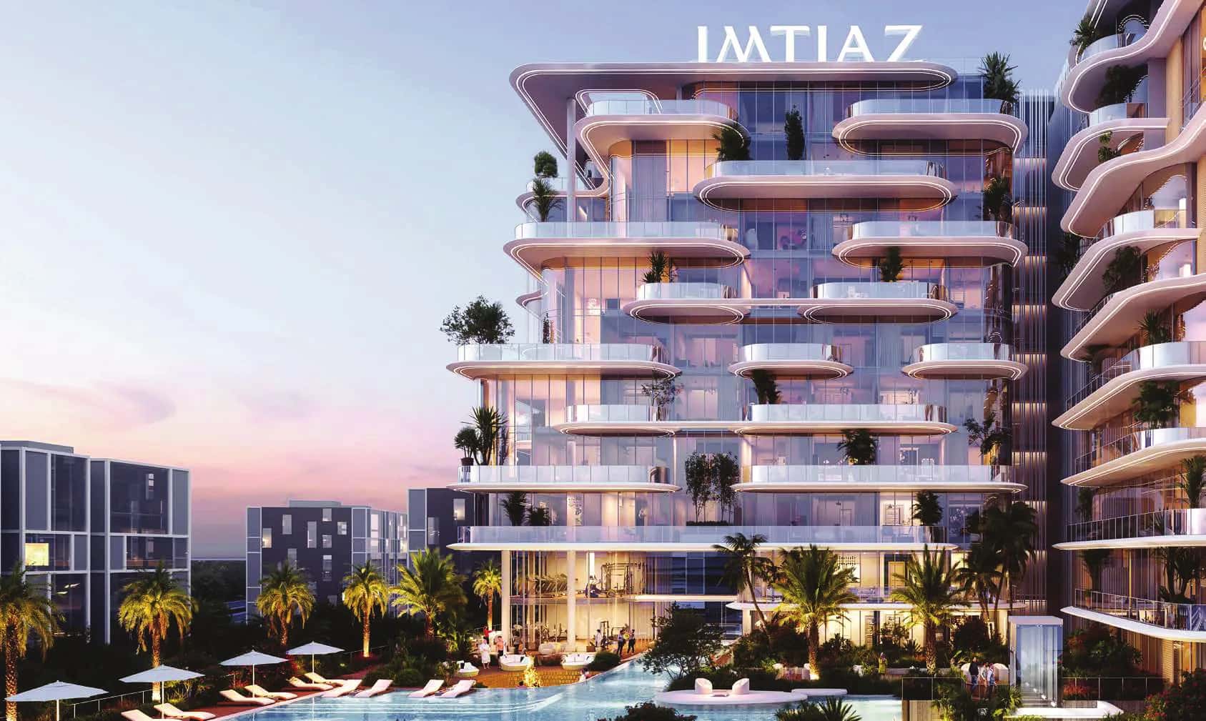 Cotier House 2 marina-facing residential building on Dubai Islands with curved facade design