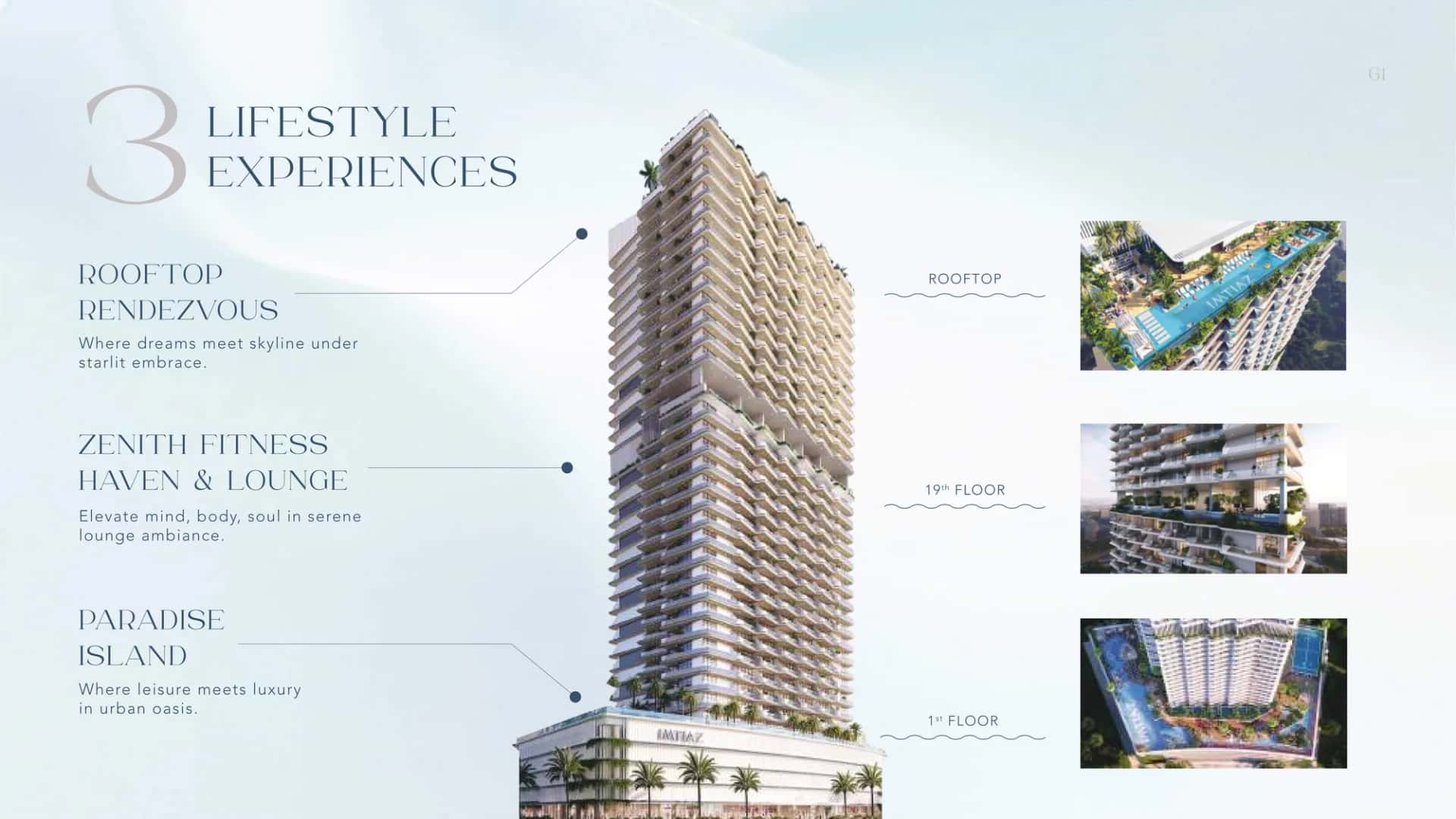 Cove Edition Residence 1 tower exterior in Dubai Land Residence Complex
