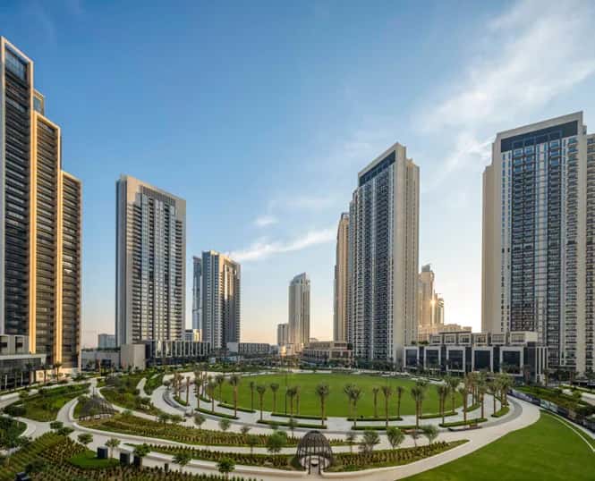 Moor at Creek Beach residential buildings overlooking the waterfront in Dubai Creek Harbour