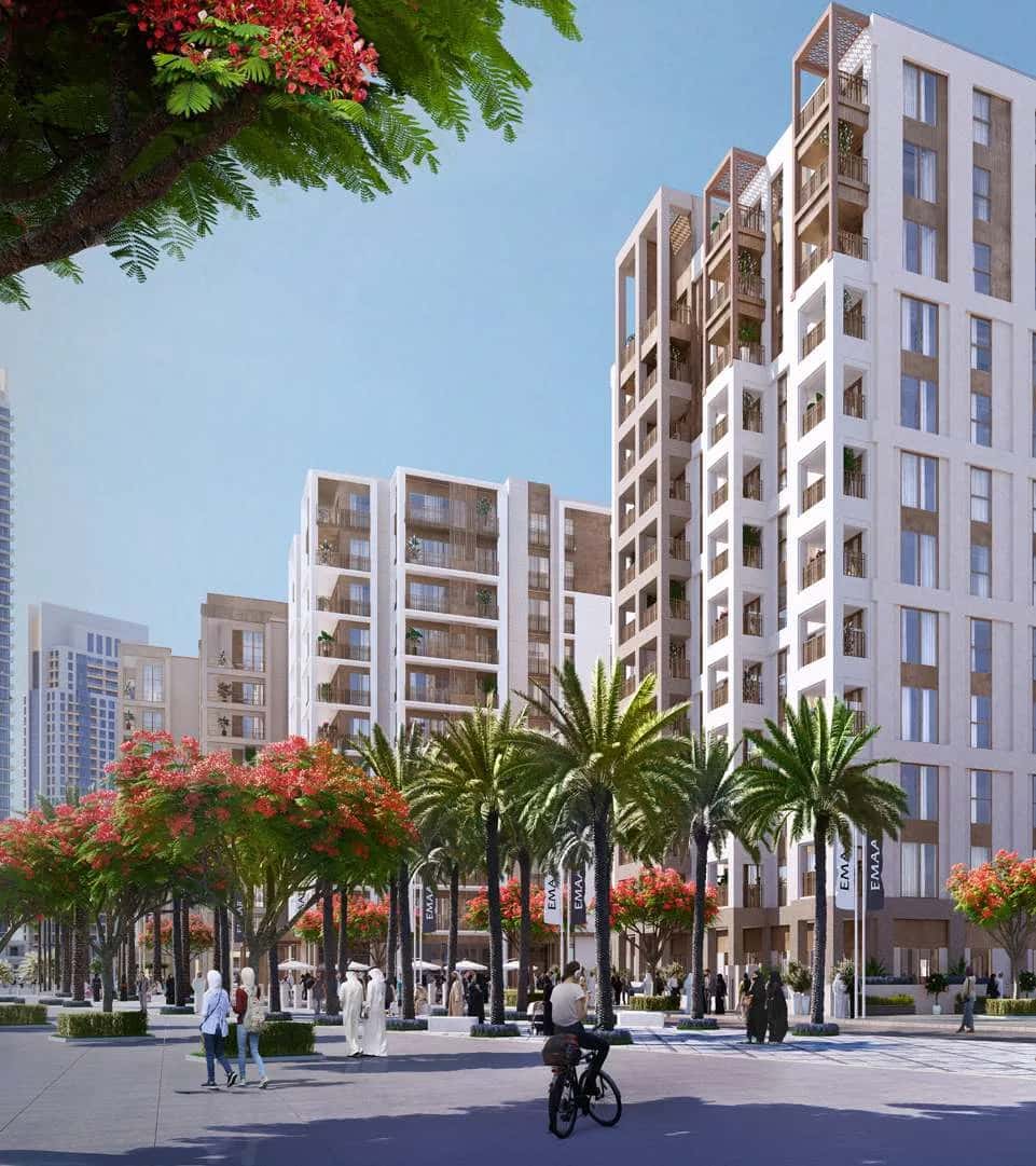 Creek Beach Orchid by Emaar — residential towers at Dubai Creek Harbour with beach and creek waterfront views