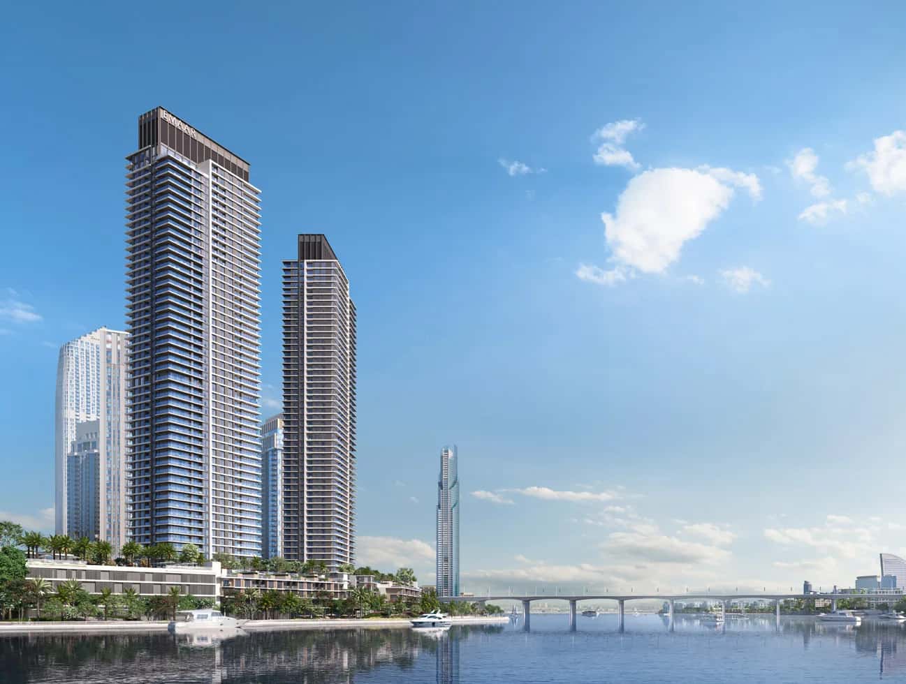 Creek Waters 2 tower on Creek Island, Dubai Creek Harbour — Emaar high-rise with Creek and skyline views