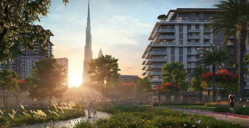 Erin residential tower by Meraas at Central Park City Walk Dubai with park and skyline views