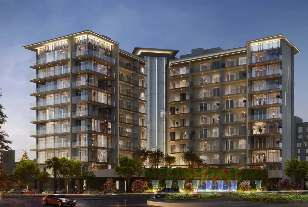 Floarea Grande residential tower exterior in Arjan, Dubai