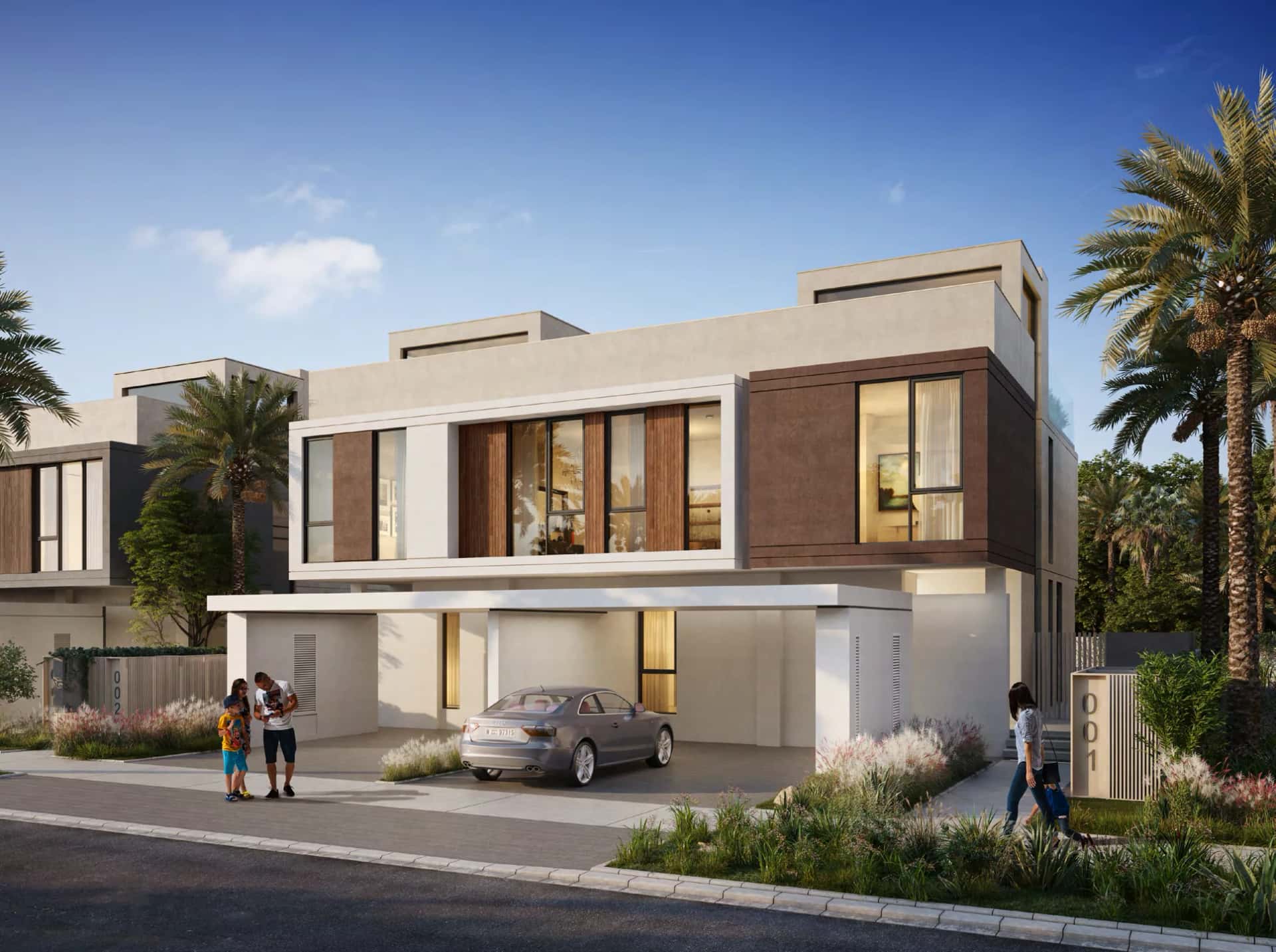 Golf Grove villas overlooking the 18-hole golf course at Dubai Hills Estate
