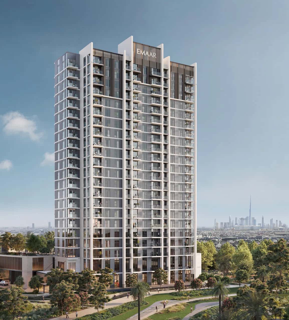 Golf Hillside tower exterior with Dubai Hills Golf Course views, Dubai Hills Estate by Emaar