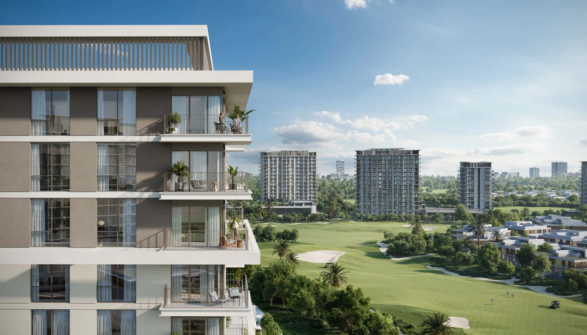 Golf Meadow by Emaar - residential building overlooking Emaar South 18-hole golf course, Dubai World Central