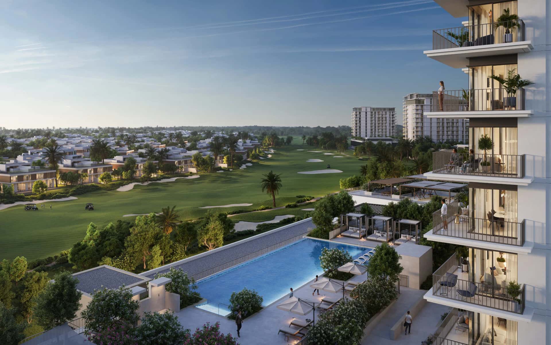 Golf Verge by Emaar South, residential buildings overlooking the 18-hole championship golf course in Dubai World Central