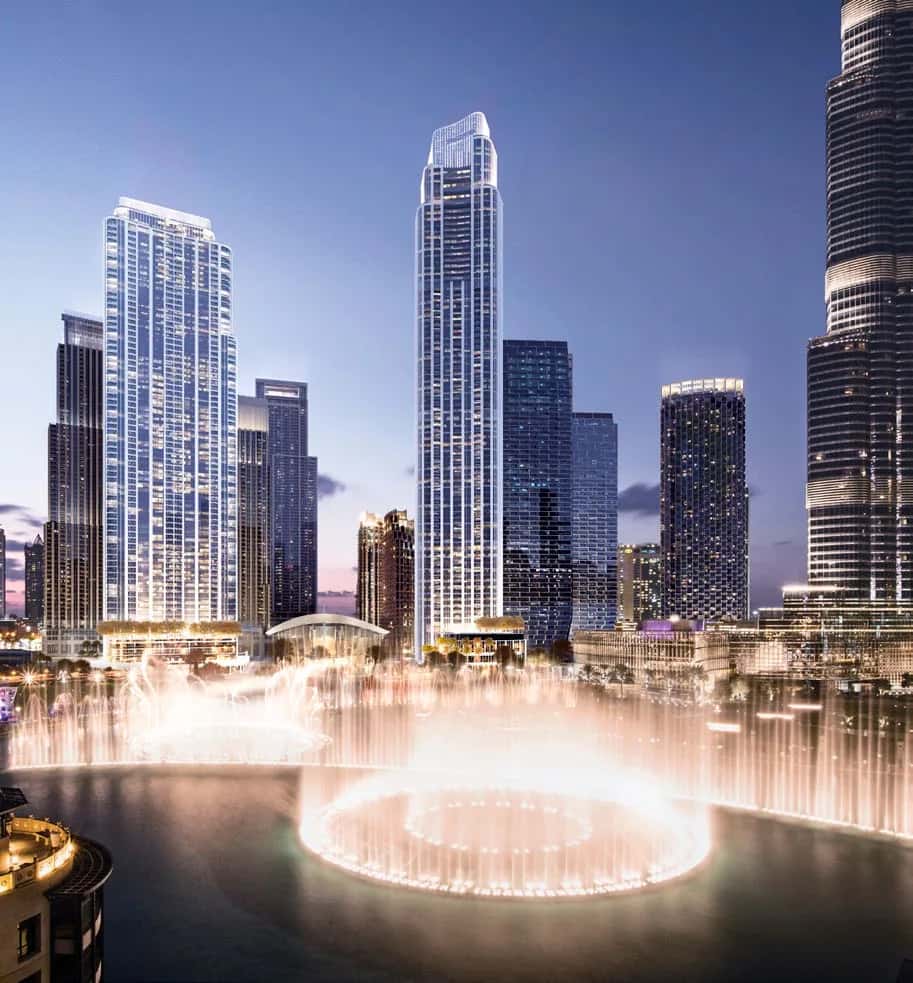 Grande tower by Emaar in Downtown Dubai's Opera District with Burj Khalifa and Dubai Fountain views