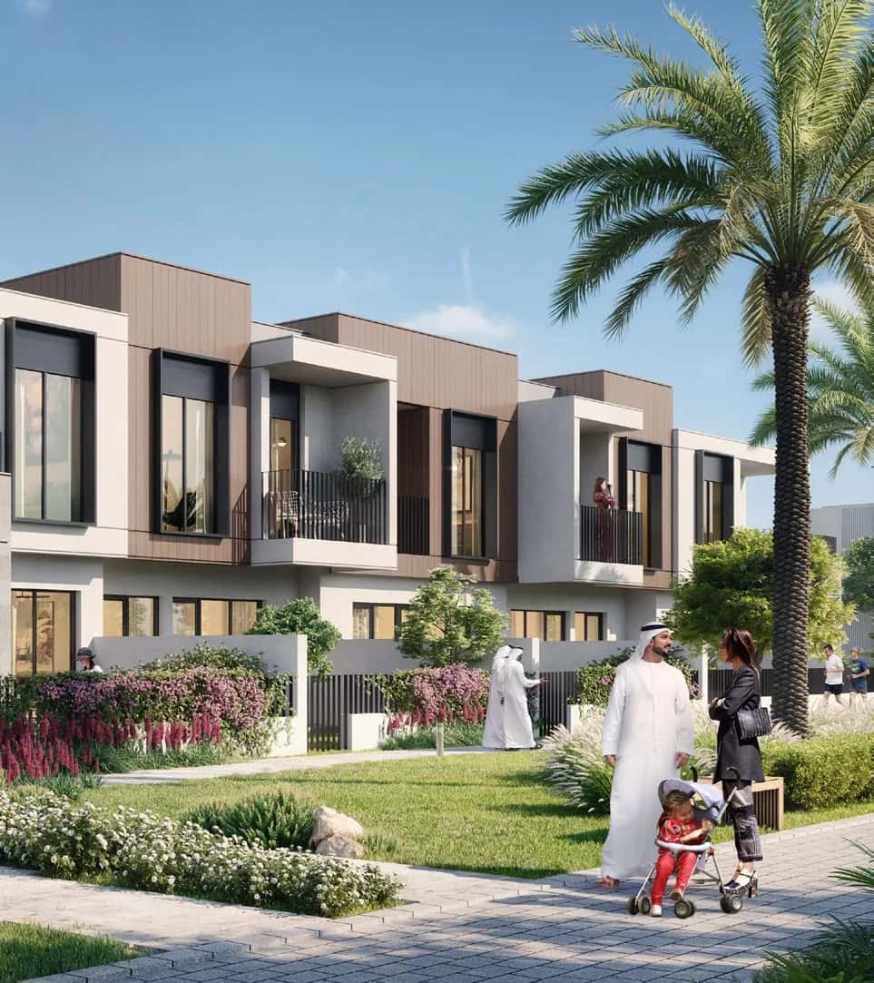 Greenview 2 townhouses in Emaar South, Dubai World Central, near the 18-hole golf course