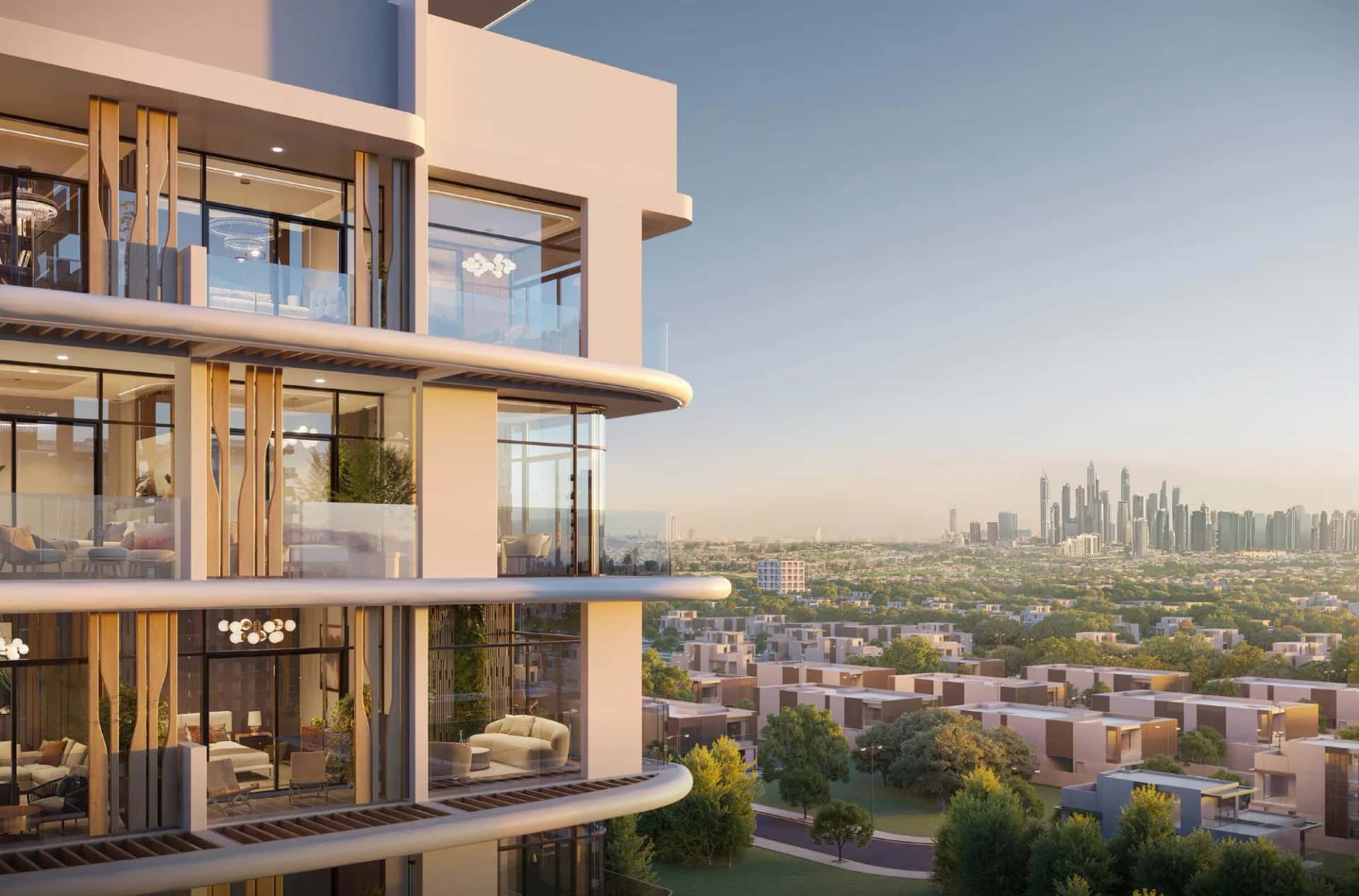 La Clé by Maaia Developers exterior render, Al Furjan, Dubai