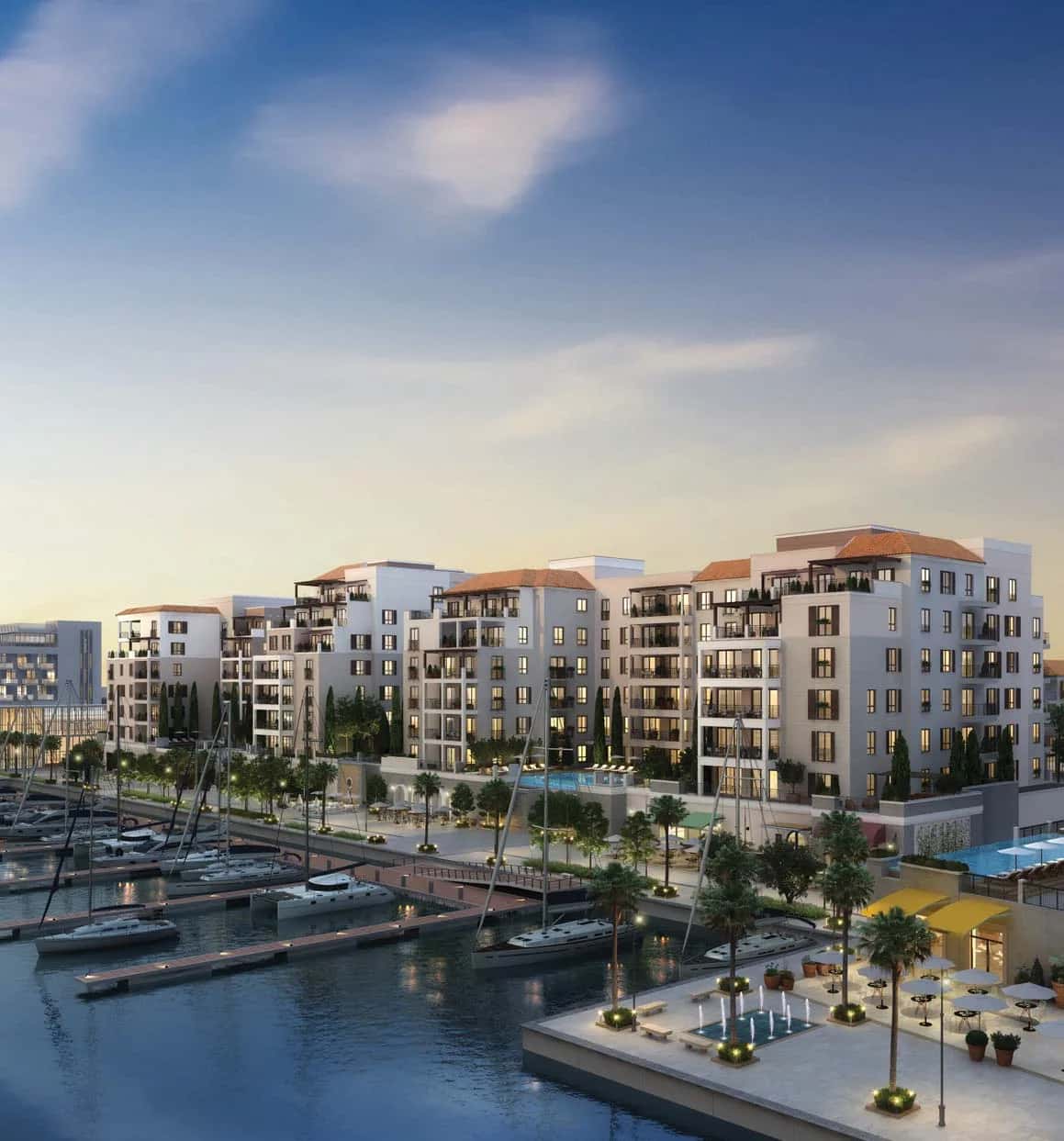 Le Pont residential buildings at Port de La Mer waterfront community, Jumeirah 1, Dubai