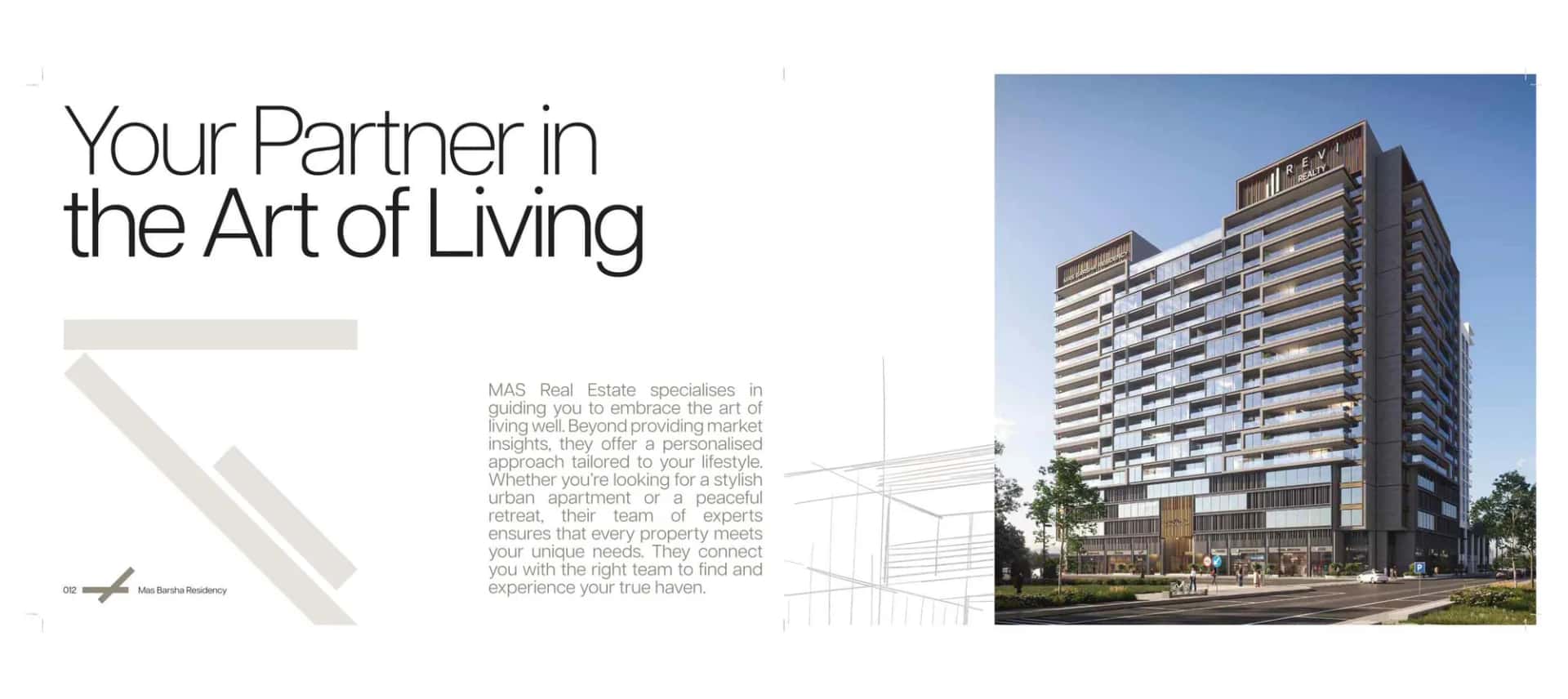Exterior render of MAS Barsha Residency mixed-use tower in Al Barsha, Dubai