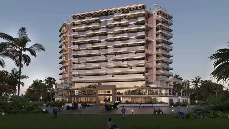 Dreamlife Residences tower rendering on Island A, Dubai Islands, near Deira Mall and marina