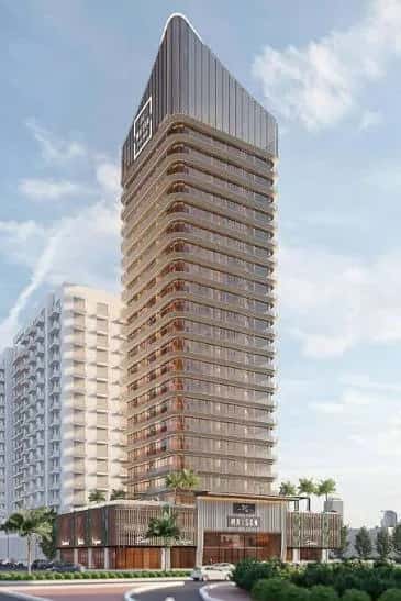 PG Maison residential tower exterior in Al Furjan, Dubai