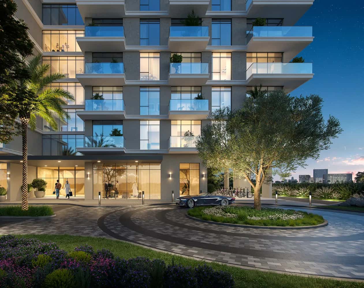 Parkside Hills tower exterior overlooking Dubai Hills Park in Dubai Hills Estate