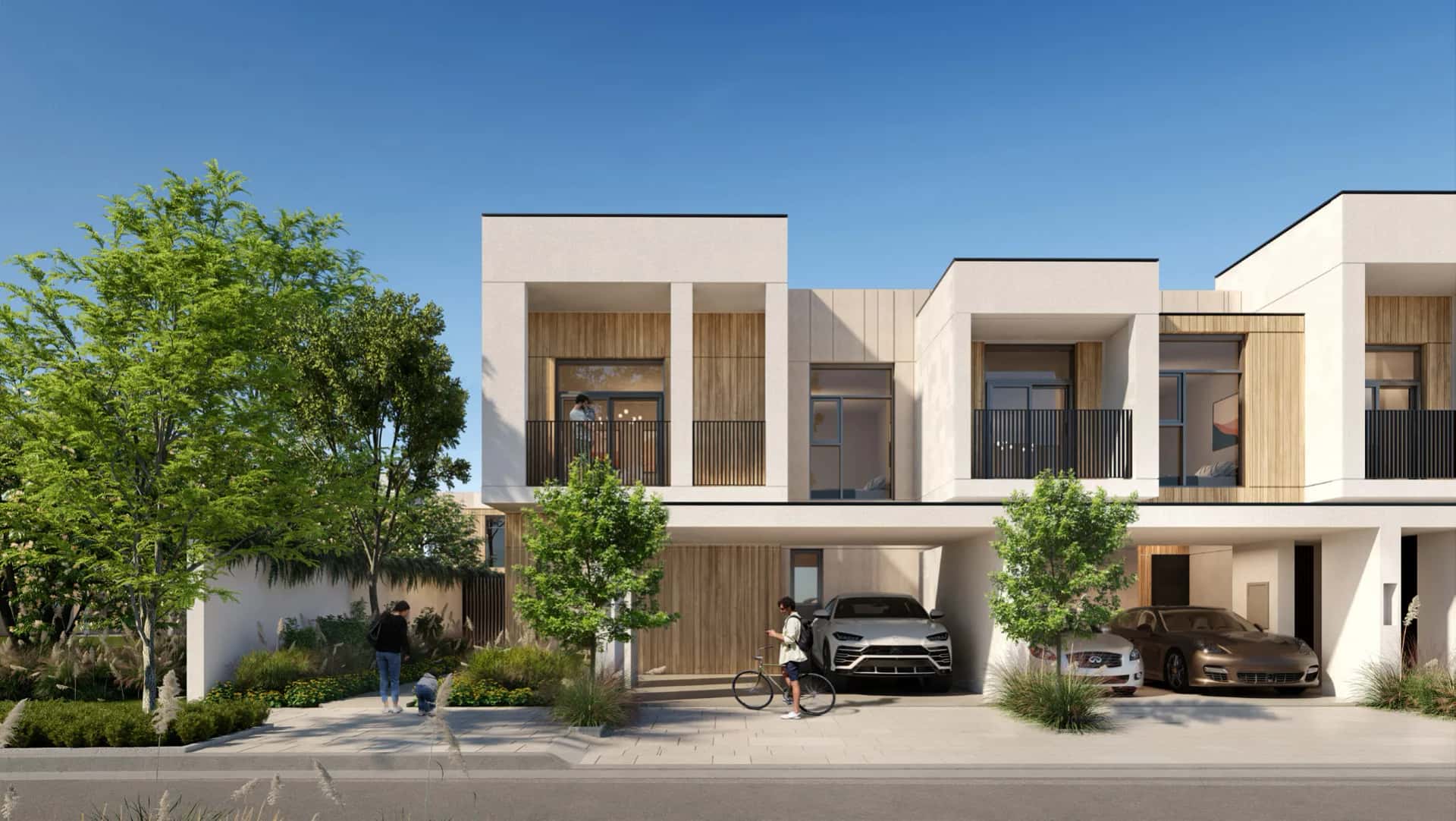 Raya townhouses at Arabian Ranches III by Emaar — gated community with pool and landscaped gardens, Dubai