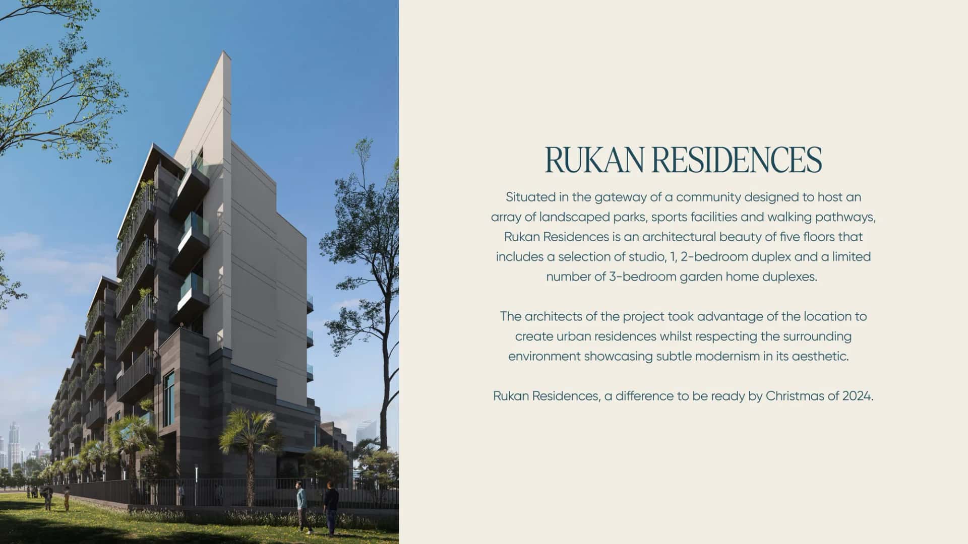Rukan Residence low-rise apartment building in Rukan, Dubailand
