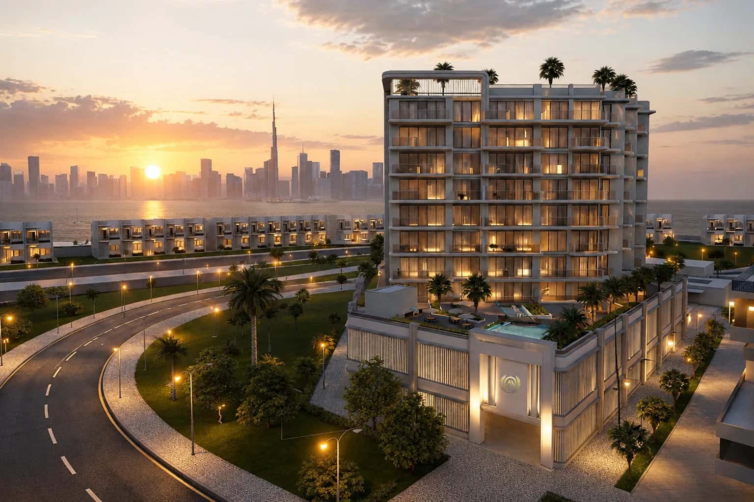 Sea View Residence by Sama Mayas — beachfront low-rise apartment building on Dubai Islands with Gulf sea views