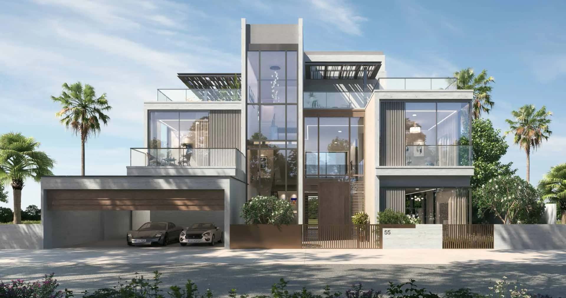 Phase 5 of South Bay by Dubai South waterfront mansions and villas overlooking the 3km crystal lagoon in Dubai South