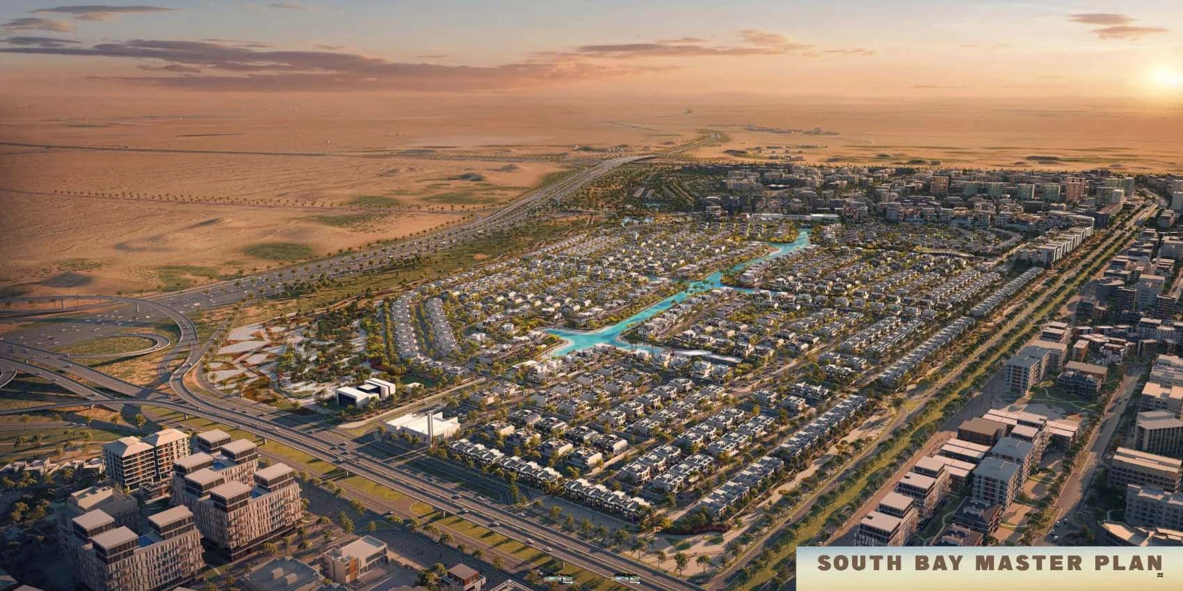 South Bay 6 Premium semi-detached villas and mansions under construction in Dubai South Residential District