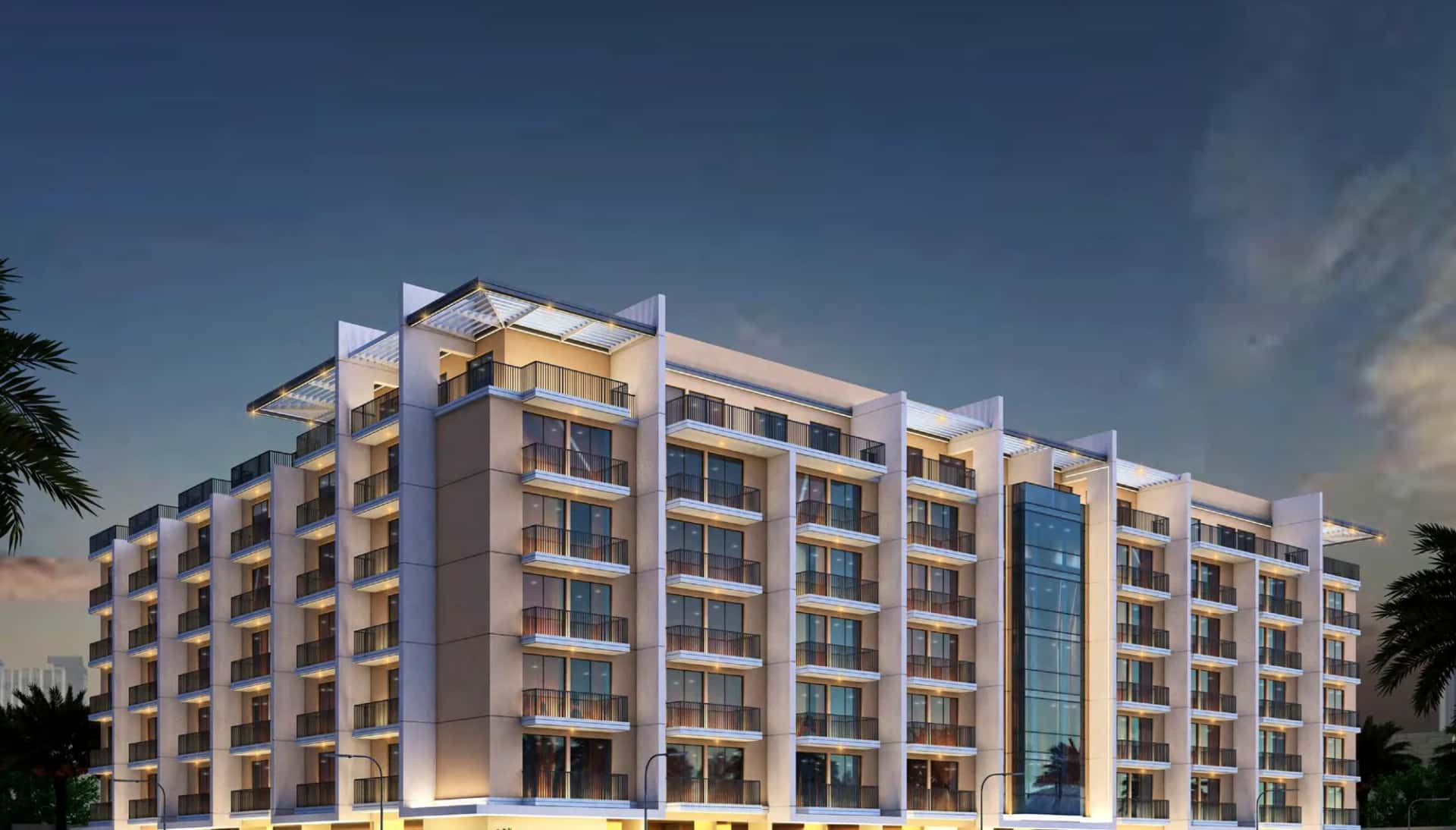 Sports View Residence exterior render in International City, Dubai