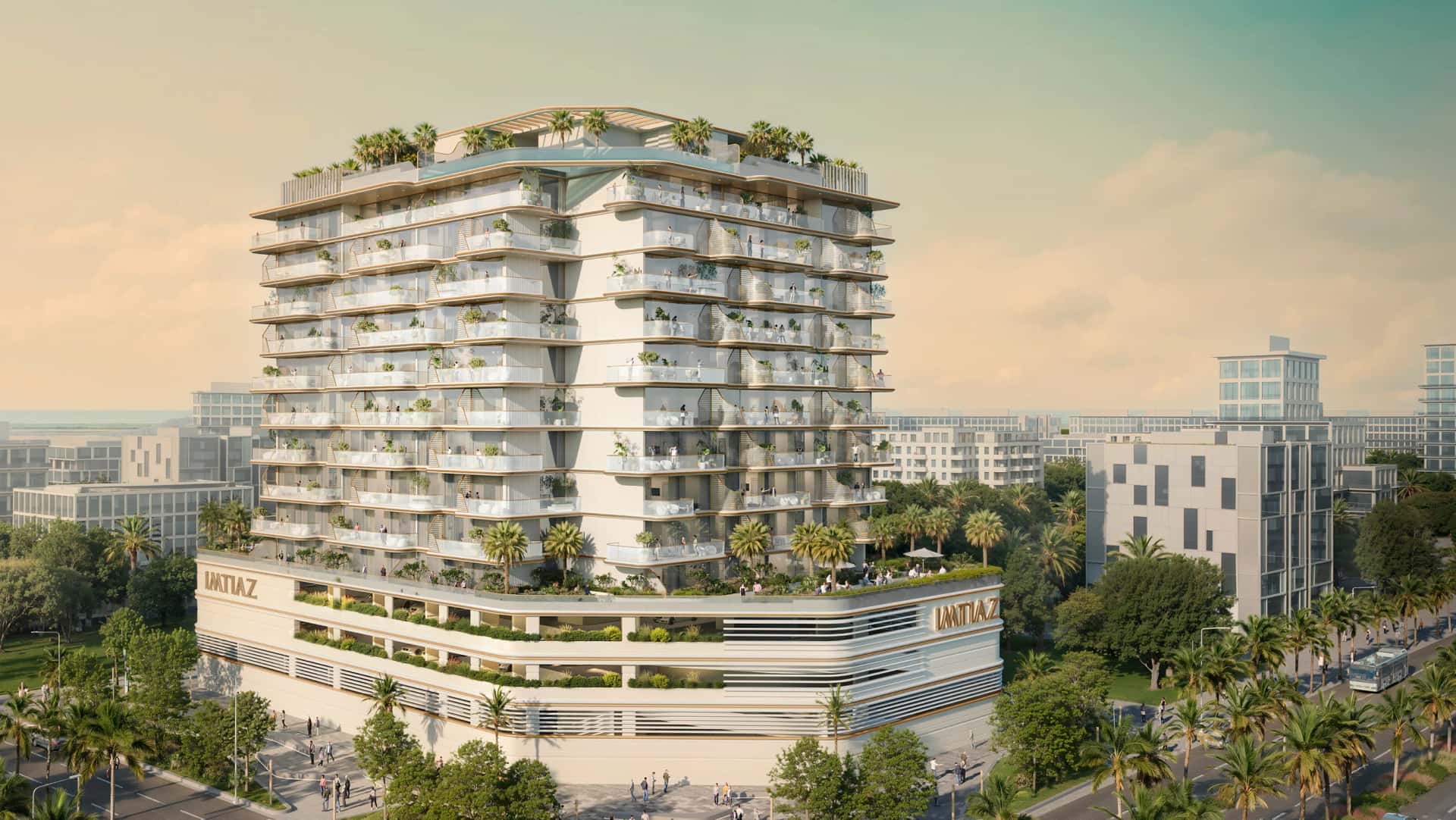Sunset Bay Grand by Imtiaz — beachfront residential tower on Dubai Islands with rooftop sky pool