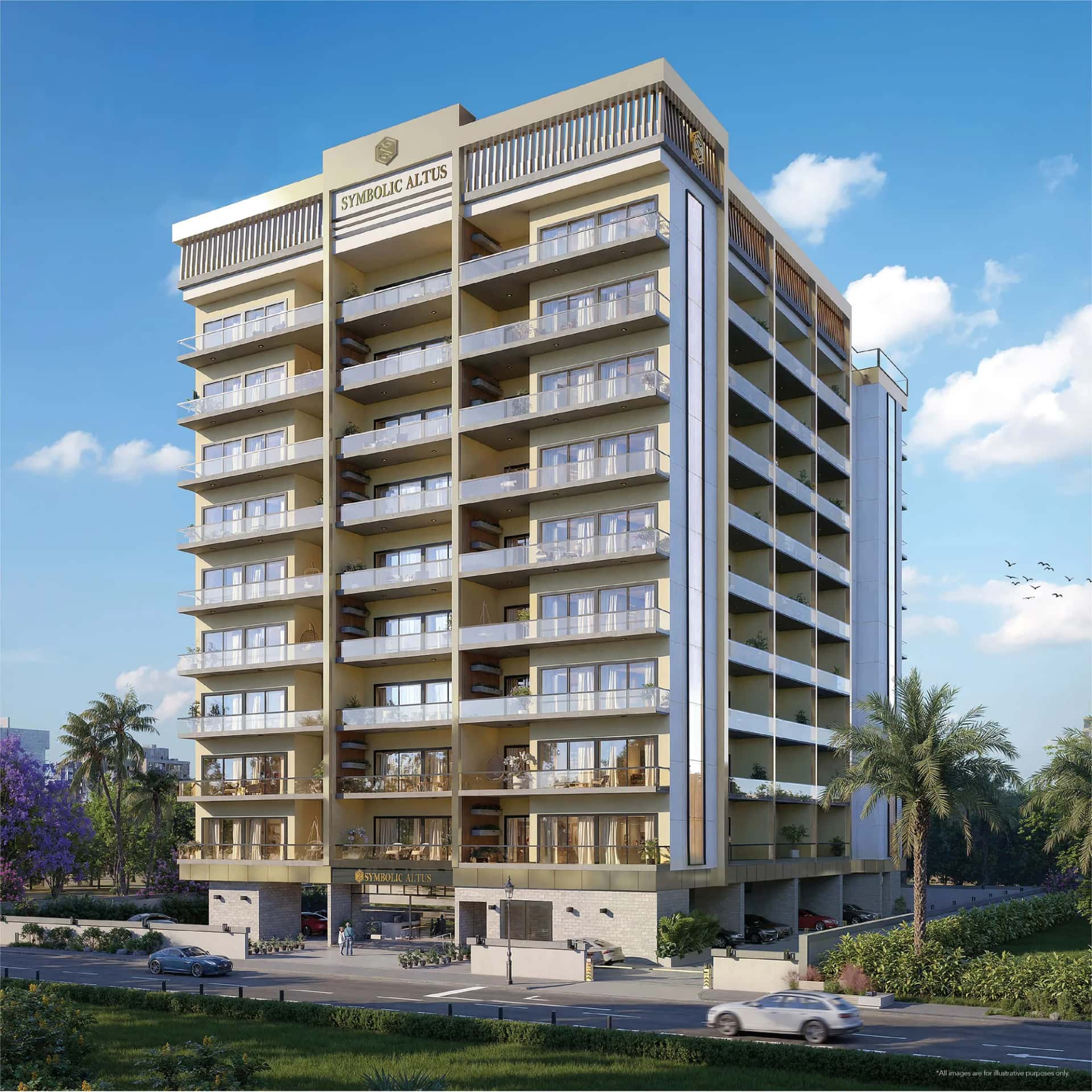 Symbolic Altus off-plan residential tower in Liwan, Dubai