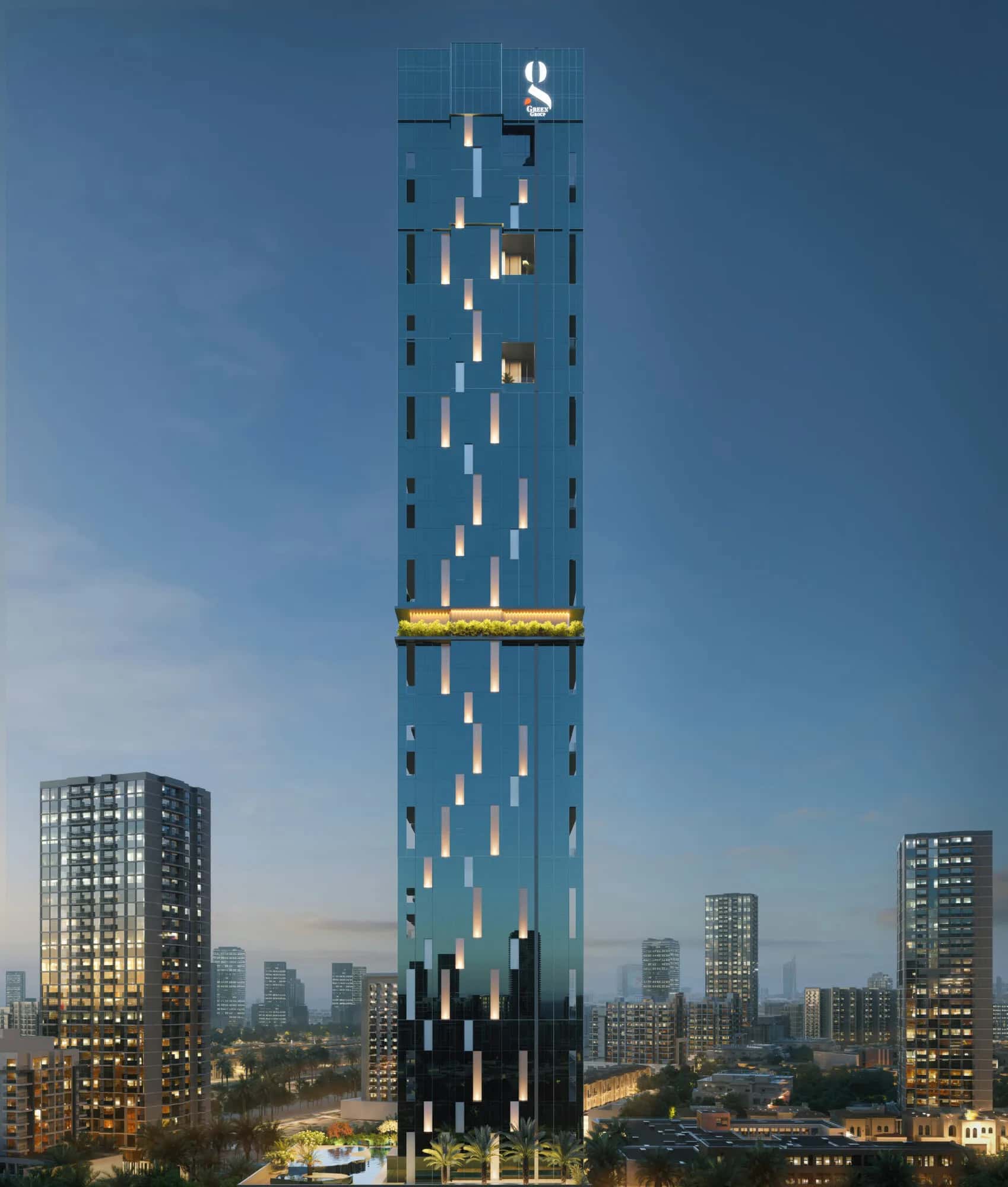 The Autograph-I Series tower exterior in Jumeirah Village Circle, Dubai