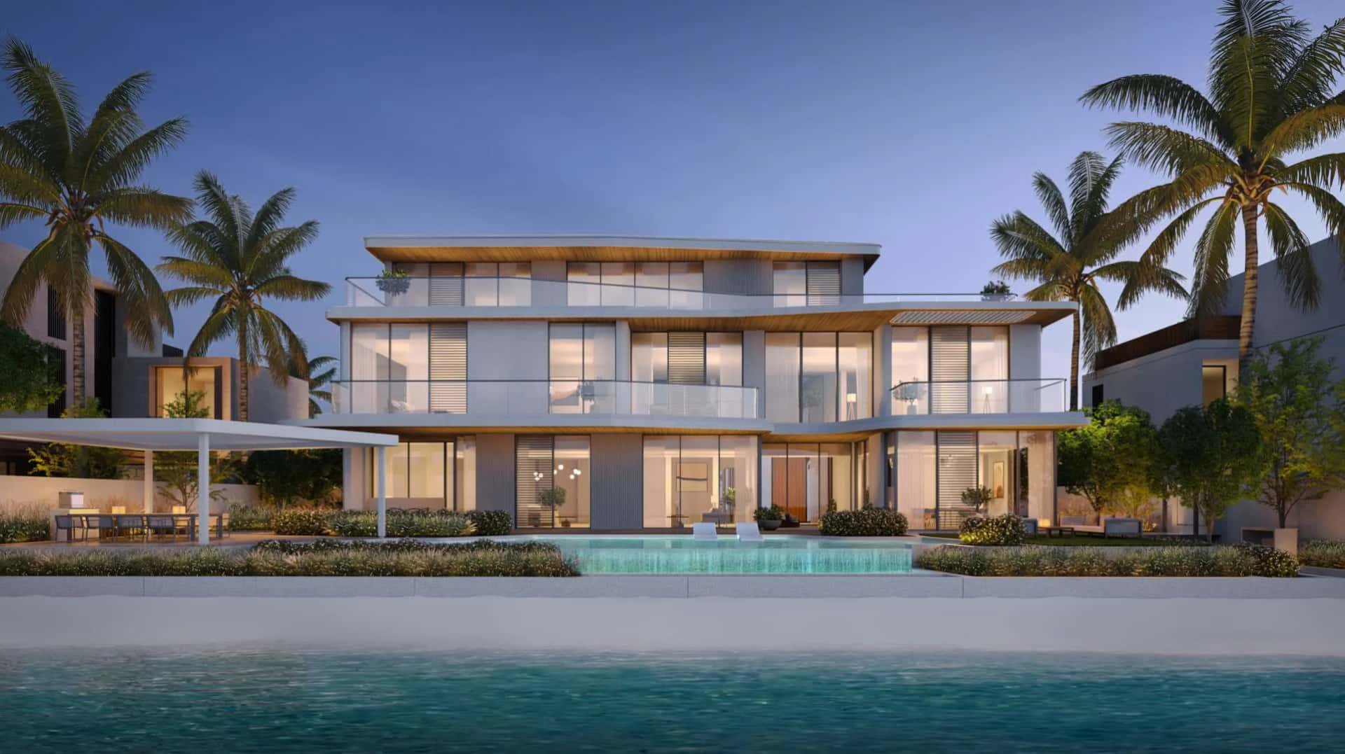 Beachfront Crown View Villa rendering at The Palm Crown on Palm Jumeirah