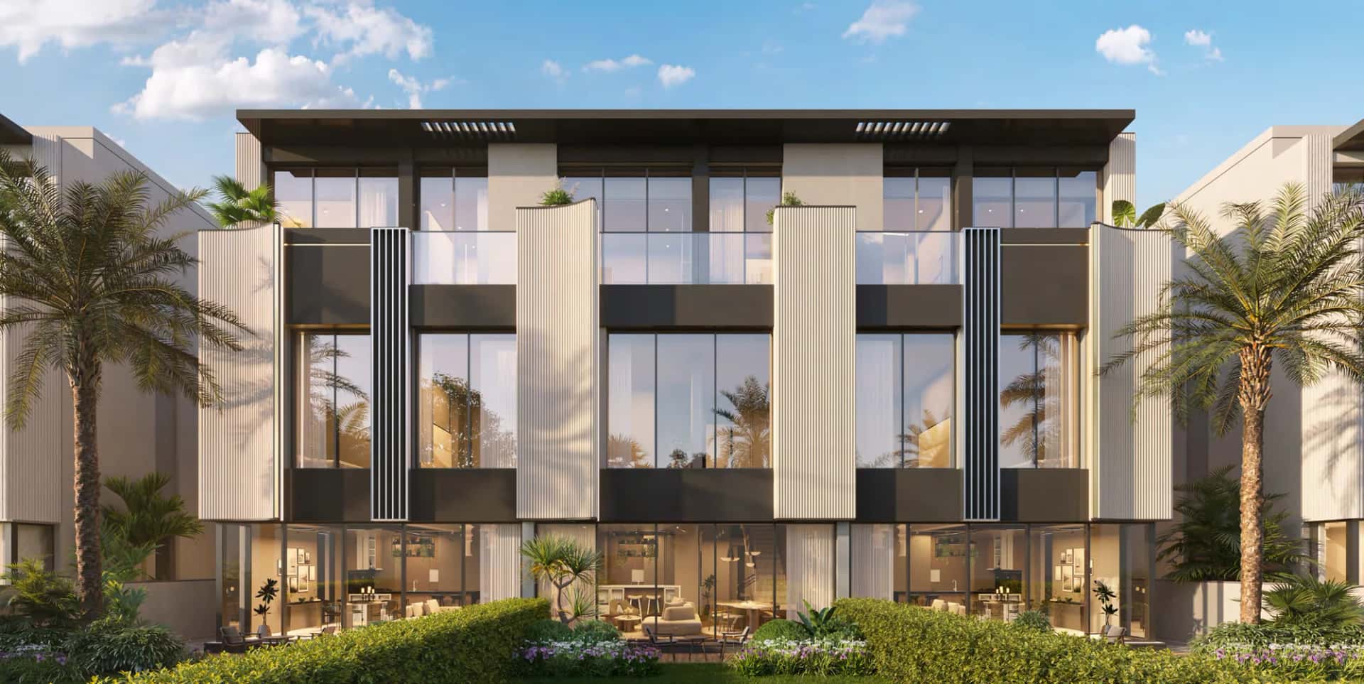 The Watercrest villa community with private river and landscaped gardens in Mohammed Bin Rashid City