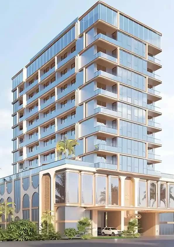 Villea West residential building in Jumeirah Garden City, Al Satwa, Dubai, offering studios and apartments