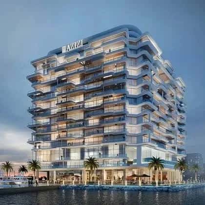 Wasel By Azizi waterfront tower rendering on Dubai Islands, Palm Deira