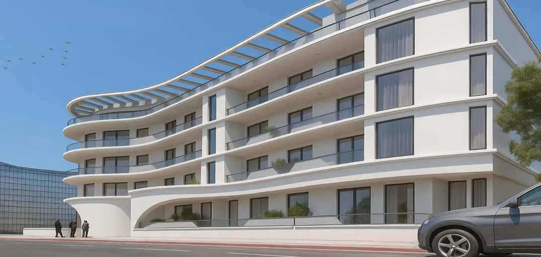Xenia Residence exterior, a G+4 apartment building in Jumeirah Village Circle District 13, Dubai