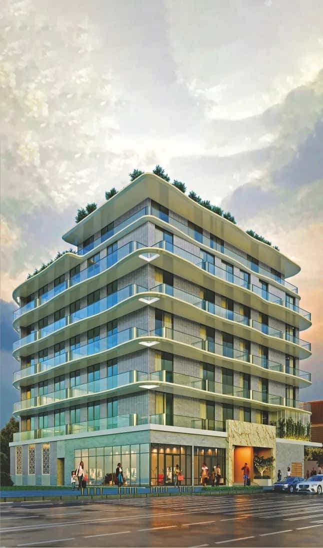 Exterior rendering of Zyra Vista Residences, a low-rise building in International City Phase 3, Dubai