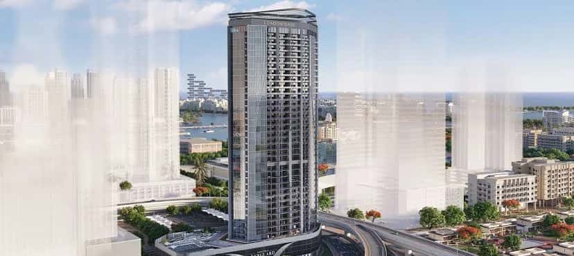 Franck Muller Vanguard tower exterior rendering in Dubai Marina by London Gate
