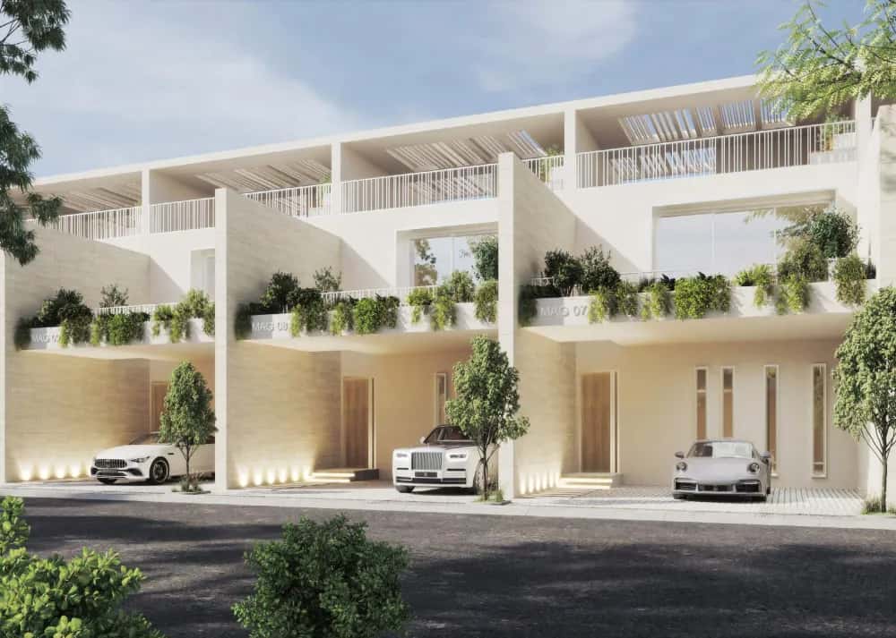 MAG 22 townhouses exterior in Nad Al Sheba Gardens, Mohammed Bin Rashid City, Dubai