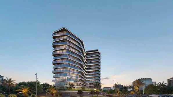 Milos By Karma residential tower under construction in Dubai Land Residence Complex