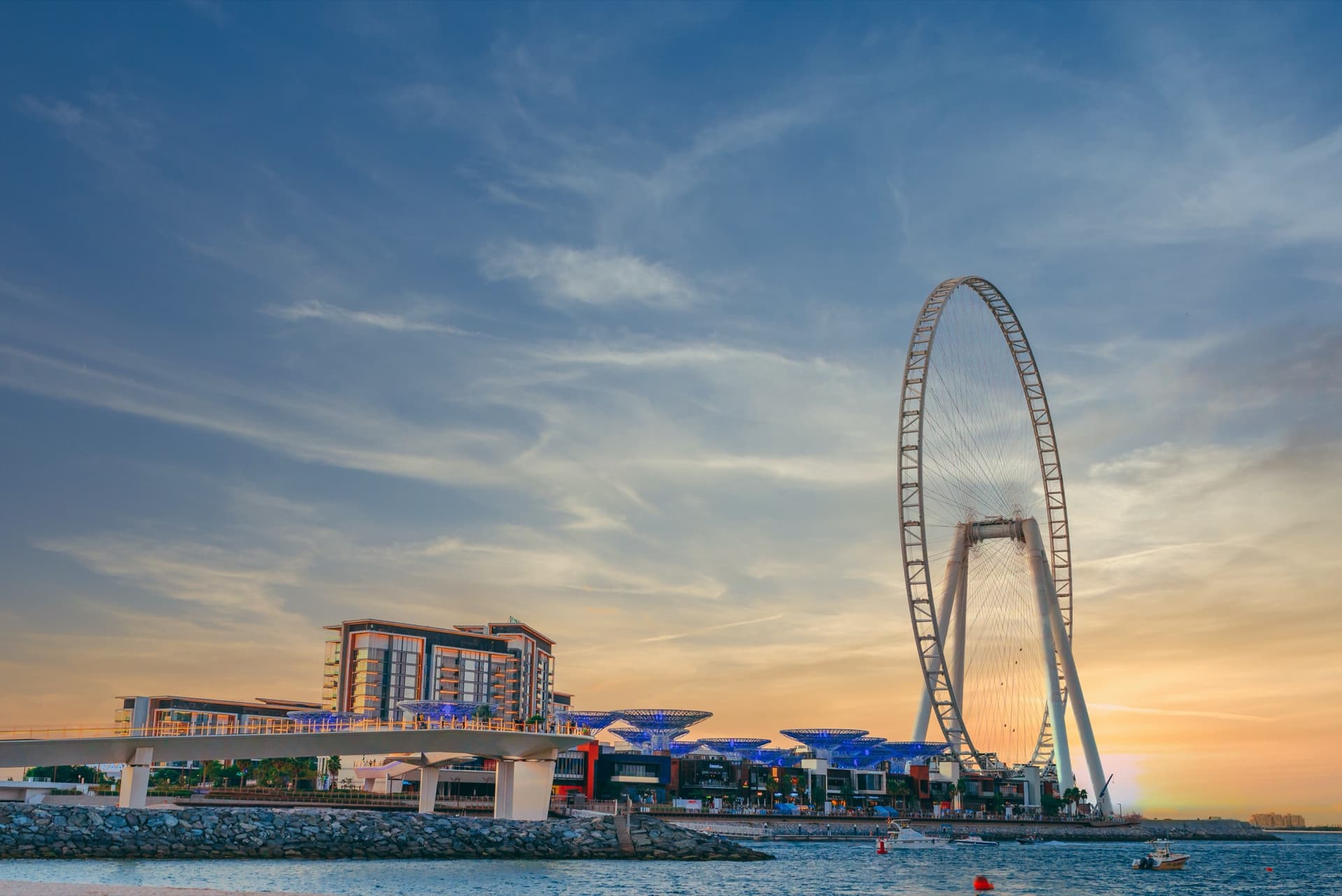 Dubai skyline at golden hour with Burj Khalifa — property buyer guide