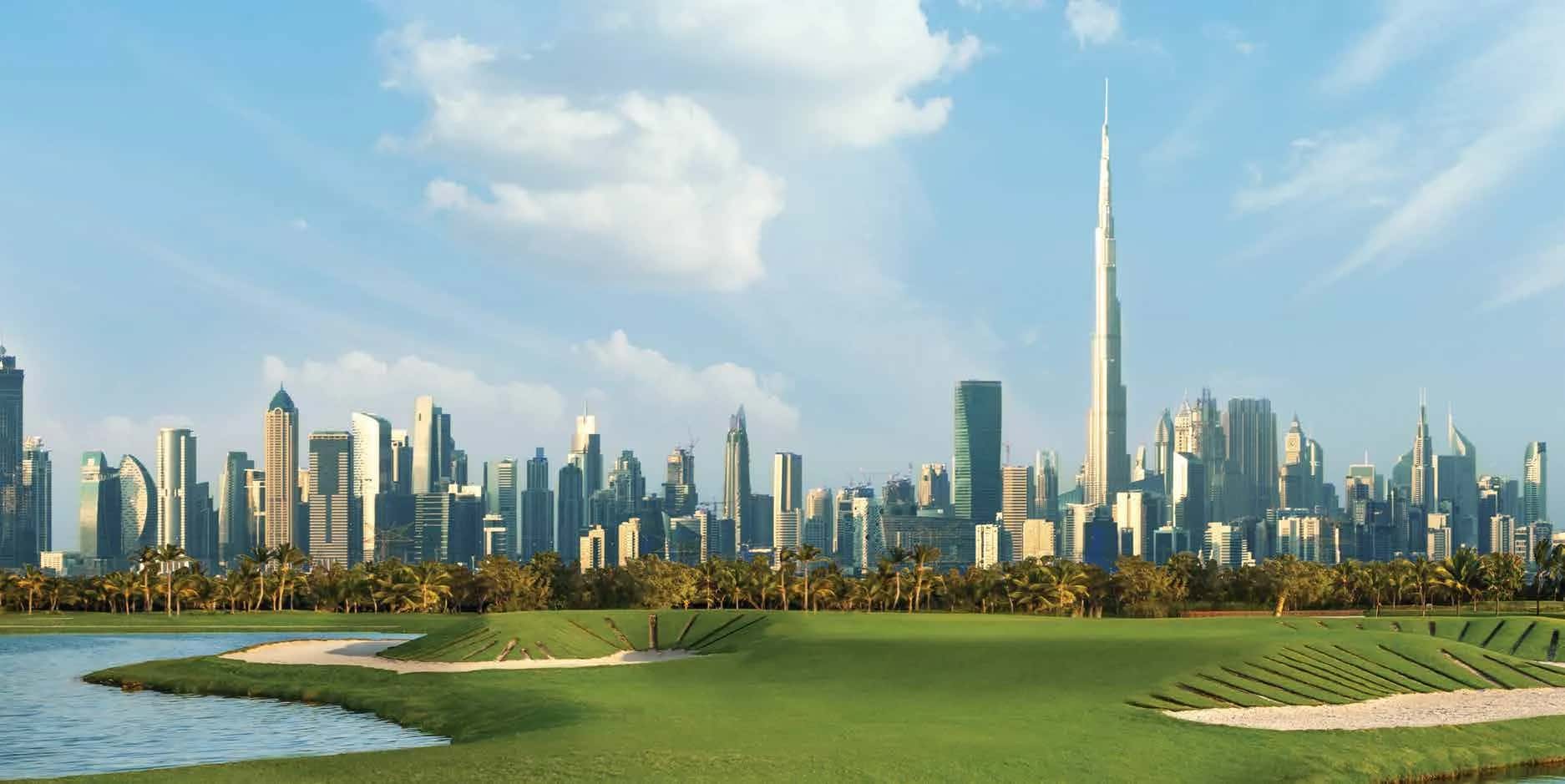 Acacia at Park Heights residential buildings in Dubai Hills Estate with landscaped walkways